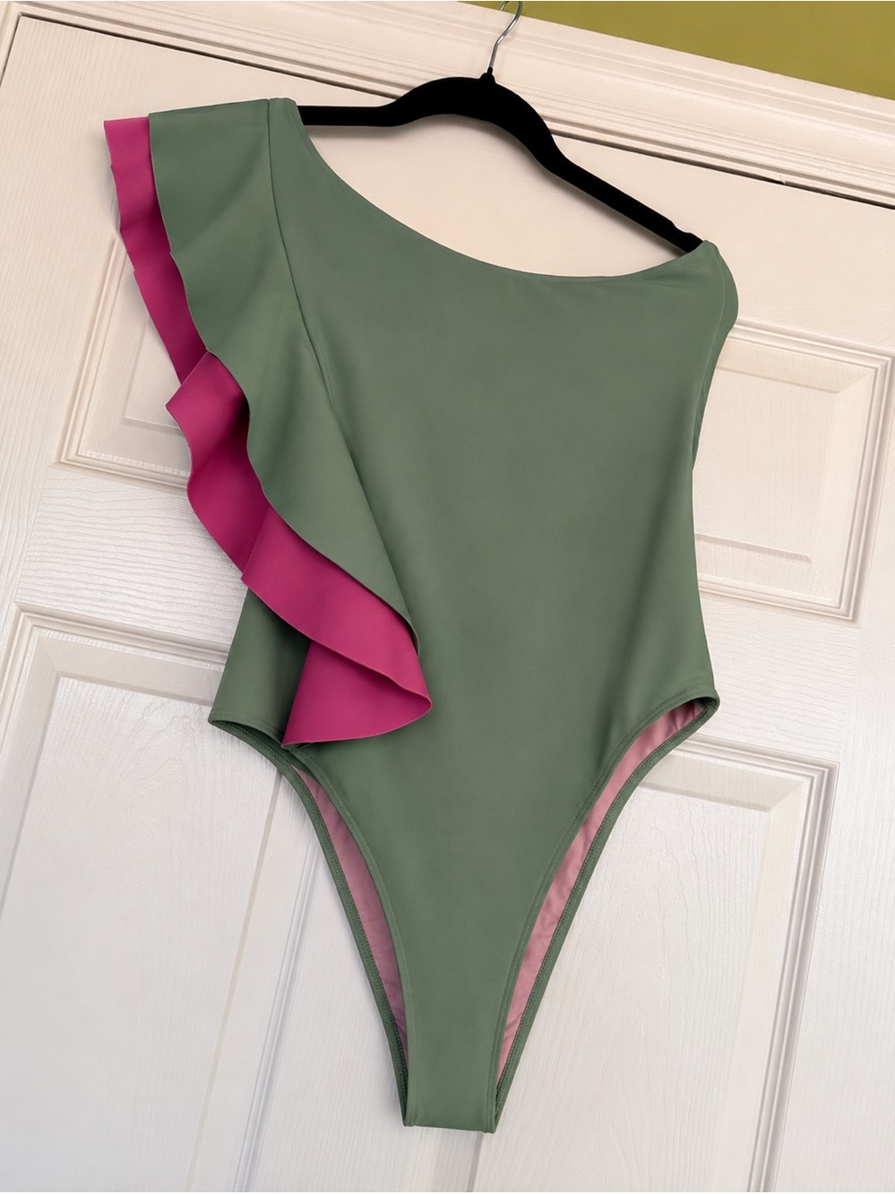 Farm Rio Ruffle One-Shoulder One-Piece Swimsuit NWOT - Picture 8 of 8